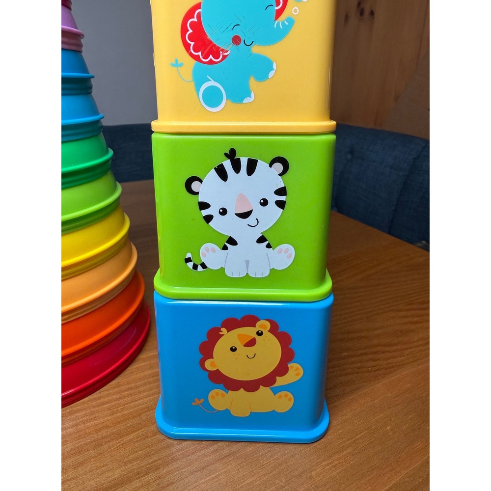 First Release Fisher Price Stacking Nesting Ball 2006 & 2014 Stack & Explore Cup - Picture 3 of 10